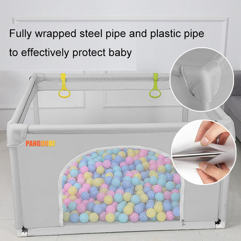 7 Optional Sizes Large Children's Playpen with Foam Protector