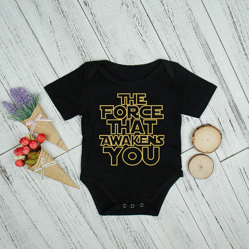 Letters Print Infant Tops One-piece