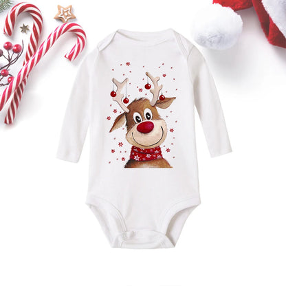 Merry Christmas Toddler Baby Long Sleeve Romper