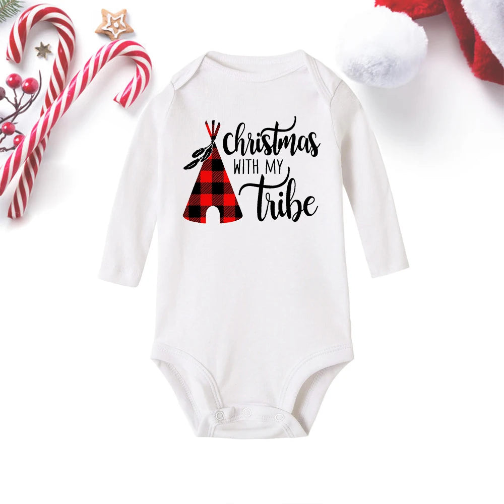 Merry Christmas Toddler Baby Long Sleeve Romper