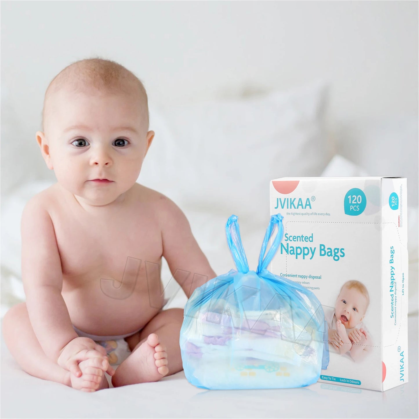 120PCS Disposable Nappy Bags