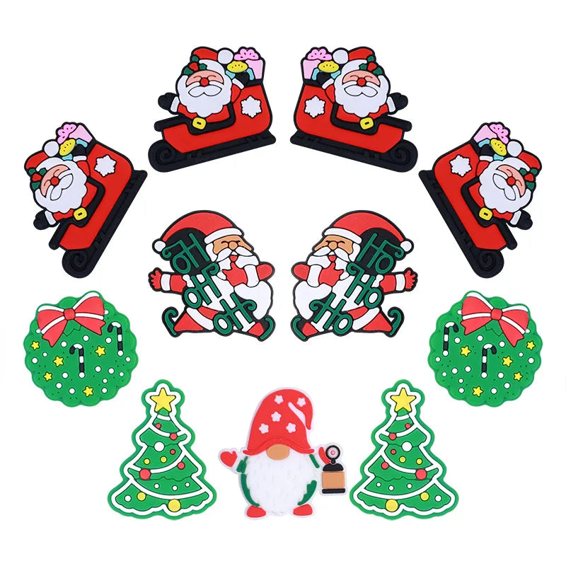 Christmas Silicone Beads BPA Free Food Grade Silicone Teether