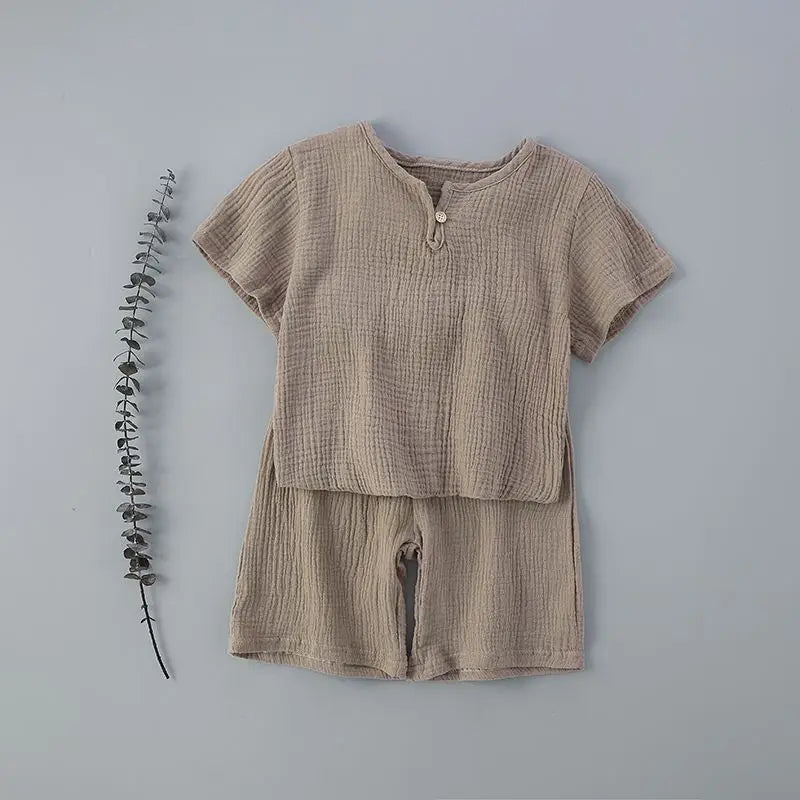 Children Muslin Clothes Set Loungewear