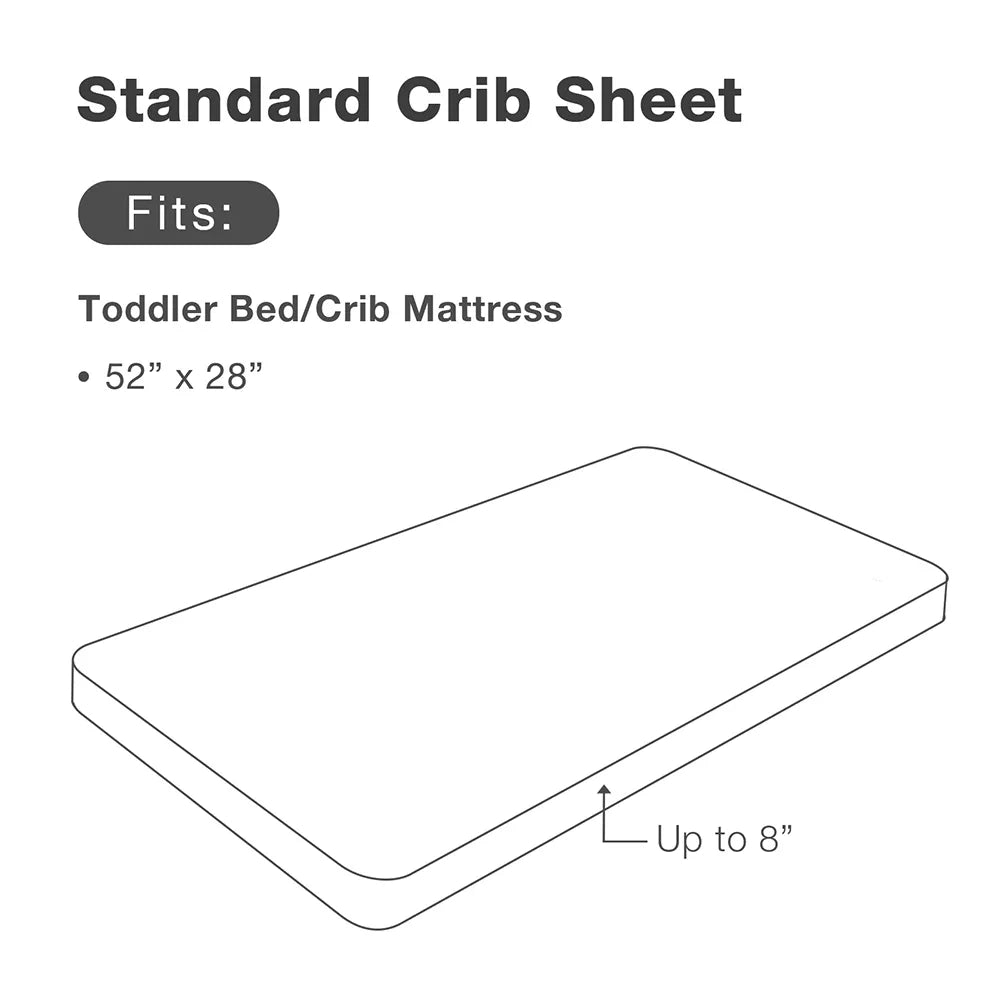 2 Pack Microfiber Fitted Crib Sheets