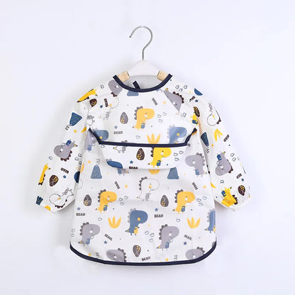 Long Sleeve Waterproof Art Smock Feeding Bib