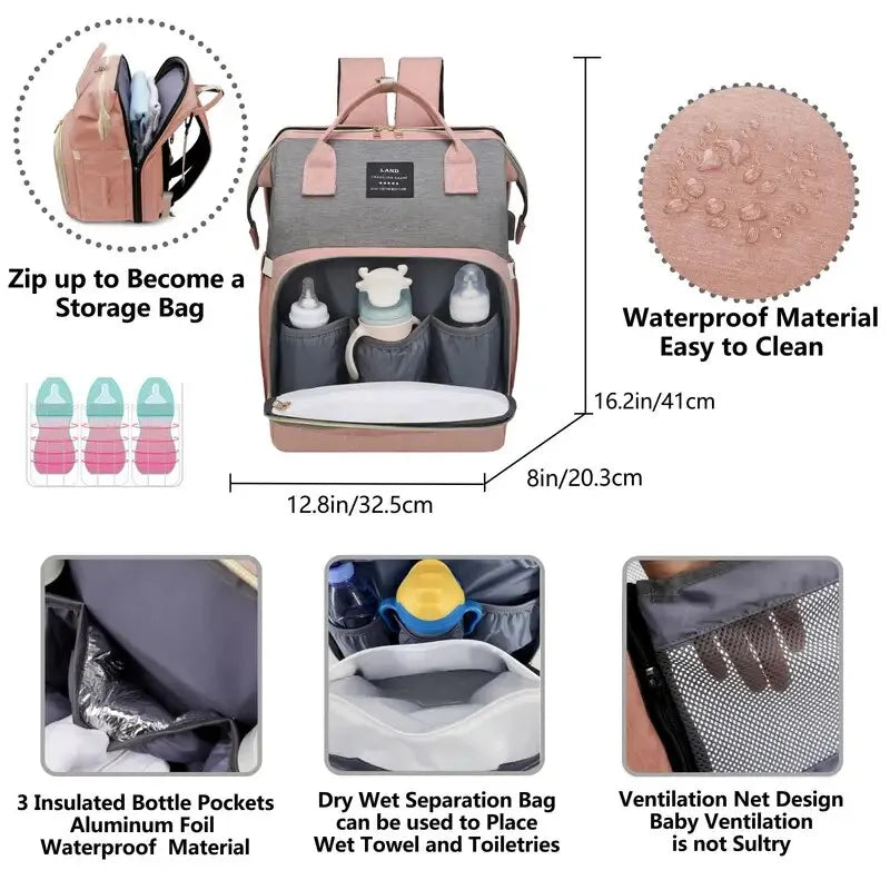 Mommy Baby Diaper Bag Backpack