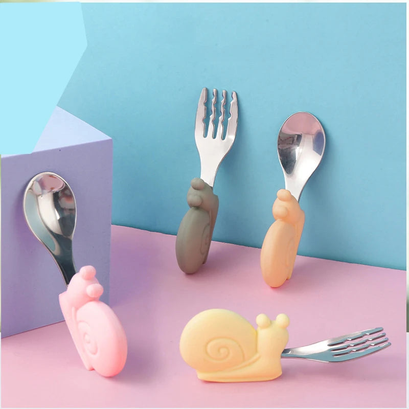 Spoons and Fork Stainless Steel Toddler Utensils Set