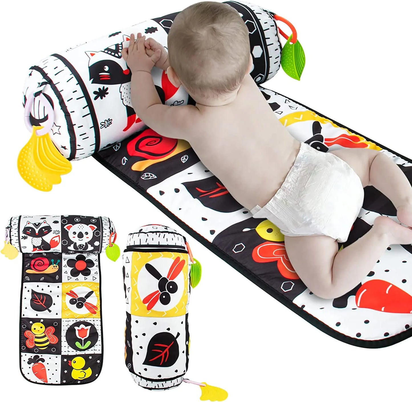 2 in 1 Tummy Time Pillow & Play Mat