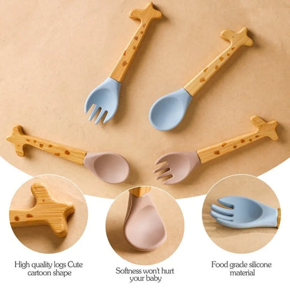 Cute Silicone Spoon Fork