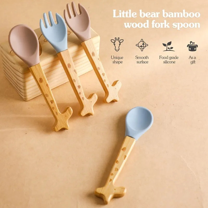 Cute Silicone Spoon Fork