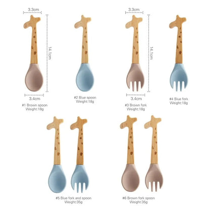 Cute Silicone Spoon Fork