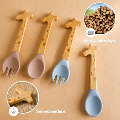 Cute Silicone Spoon Fork