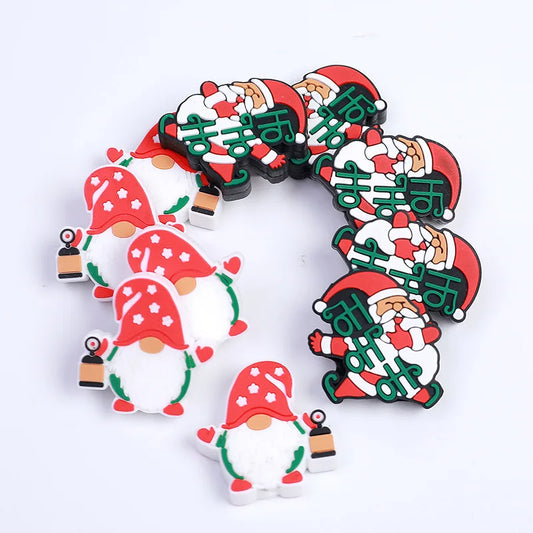 Christmas Silicone Beads BPA Free Food Grade Silicone Teether