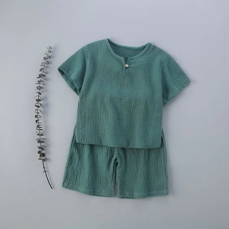 Children Muslin Clothes Set Loungewear