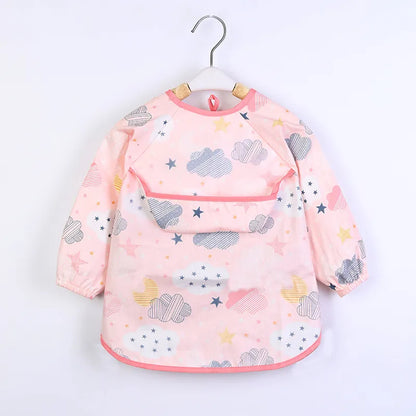 Long Sleeve Waterproof Art Smock Feeding Bib