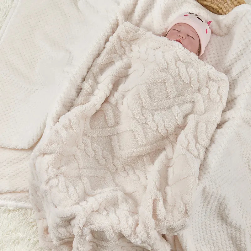 Pure color simple velvet baby blanket