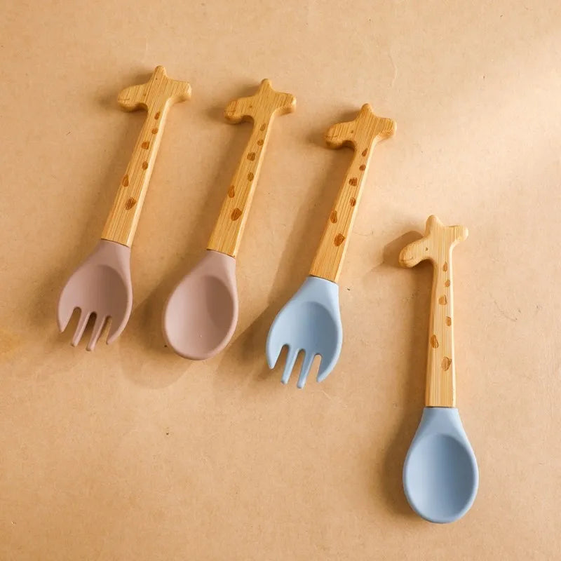 Cute Silicone Spoon Fork