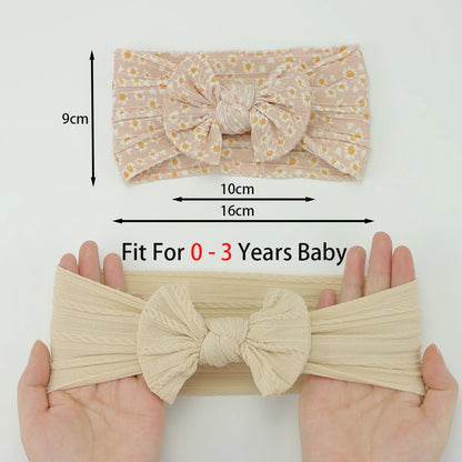 3Pcs/Set Baby Girl Headband Knit Baby Bows