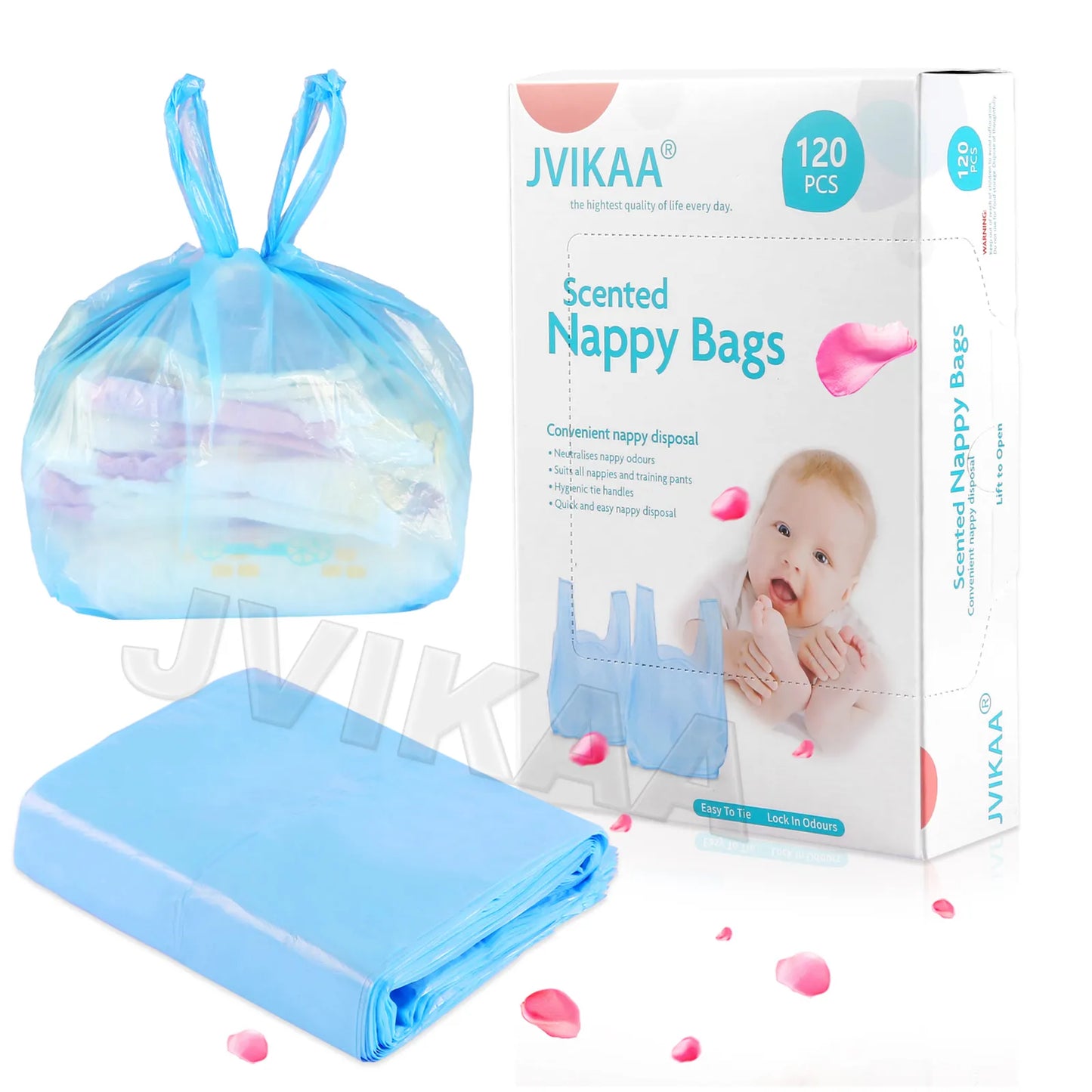 120PCS Disposable Nappy Bags