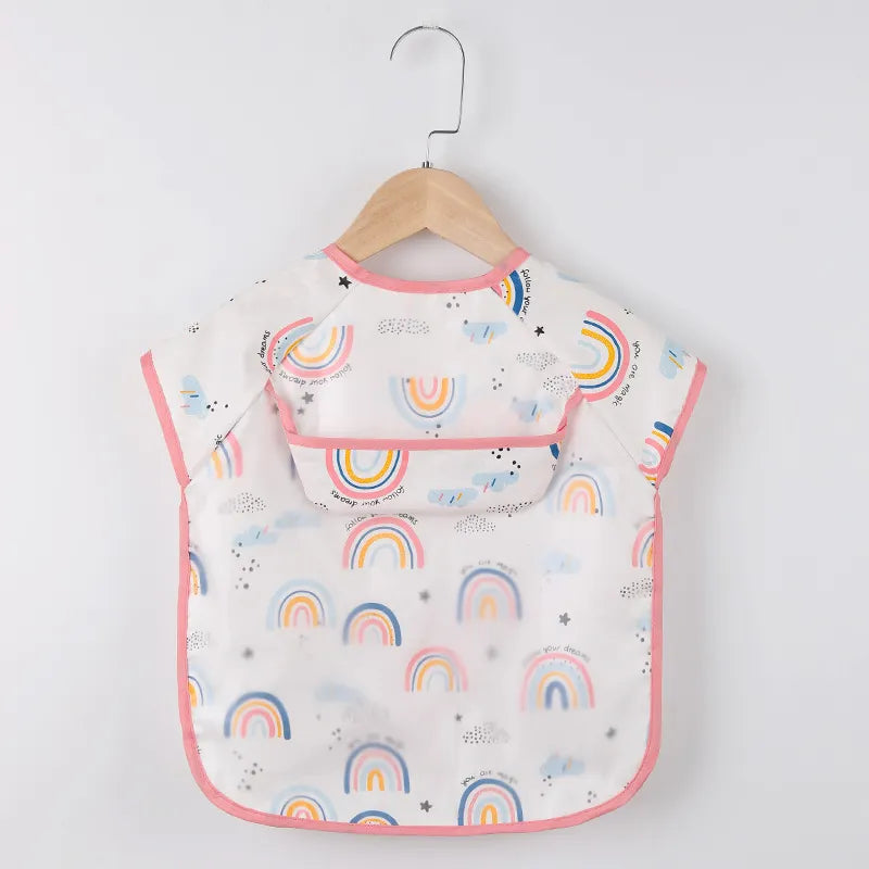 Long Sleeve Waterproof Art Smock Feeding Bib