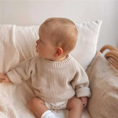 Newborn Knitwear Long Sleeve Cotton Baby Pullover Tops