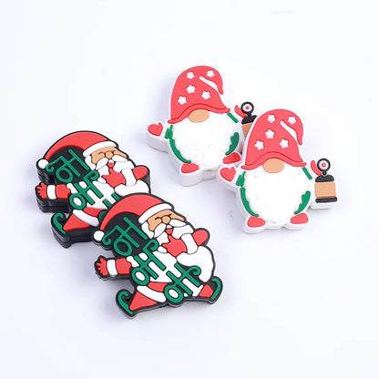 Christmas Silicone Beads BPA Free Food Grade Silicone Teether