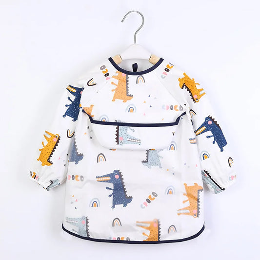 Long Sleeve Waterproof Art Smock Feeding Bib