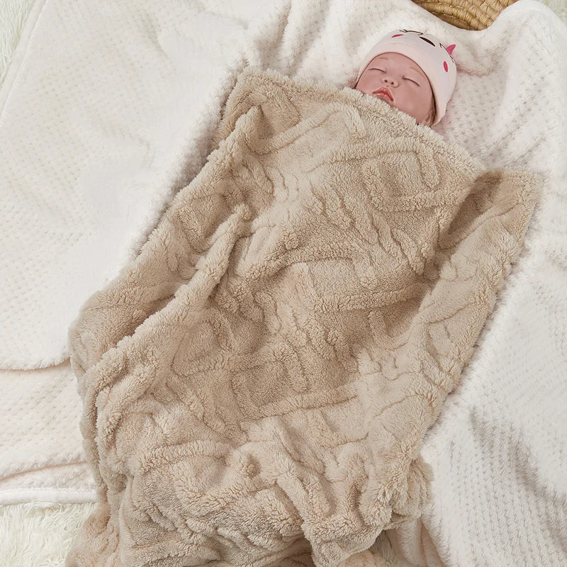 Pure color simple velvet baby blanket