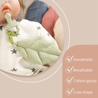 2 PCS Cotton Linen Baby Pacifier Chain With Dummy Holder